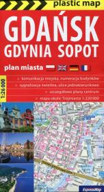 Opakowanie Gdańsk Gdynia Sopot plan miasta 1:26 000