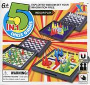 Opakowanie Gry 5w1 Szachy Magnetyczne Chińczyk