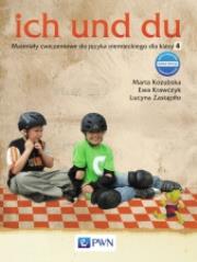 ich und du 4 Materiały ćwiczeniowe. Autor: Kozubska Marta, Zastapiło Lucyna. Dadada.pl Okładka książki ich und du 4 Materiały ćwiczeniowe