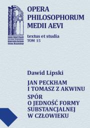 Jan Peckham i Tomasz z Akwinu. Autor: Lipski Dawid. Dadada.pl Okładka książki Jan Peckham i Tomasz z Akwinu