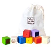 Klocki interaktywne w woreczku. Wydawca: Plan toys. Dadada.pl Opakowanie Klocki interaktywne w woreczku