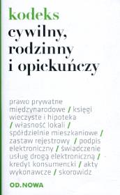 Kodeks cywilny, rodzinny i opiekuńczy. Autor: Agnieszka Kaszok. Dadada.pl Okładka książki Kodeks cywilny, rodzinny i opiekuńczy