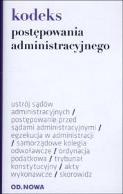 Kodeks postępowania administracyjnego. Autor: OPRACOWANIE  ZBIOROWE. Dadada.pl Okładka książki Kodeks postępowania administracyjnego