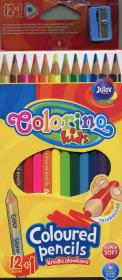 Opakowanie Kredki ołówkowe Colorino trójkątne 12 kolorów + temperówka