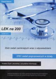 Okładka książki LEK na 200 Zbiór zadań zamkniętych wraz z odpowiedziami