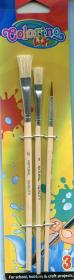 Opakowanie Pędzelki szkolne Colorino kids 3 sztuki blister