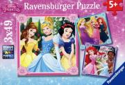 Opakowanie Puzzle Disney Księżniczki 3x49