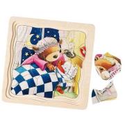 Opakowanie Puzzle drewniane układanka warstwowa Misie