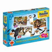 Opakowanie Puzzle Pingwiny z Madagaskaru 3 w 1