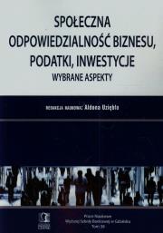 Okładka książki Społeczna odpowiedzialność biznesu podatki inwestycje
