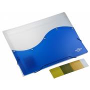 Opakowanie Teczka z przegródkami A4 przezroczysto-niebieska