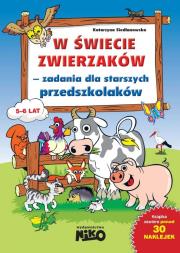 Zabawy przedsz.w świecie wesołych zwierz. 3-4 lata. Autor: Katarzyna Siedlanowska. Dadada.pl Okładka książki Zabawy przedsz.w świecie wesołych zwierz. 3-4 lata