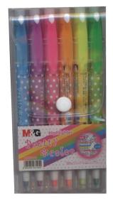 Opakowanie Zakreślacz dwustronny M&G Pretty color 6 kolorów