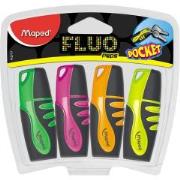 Opakowanie Zakreślacz Fluo Peps pocket mix 4 kolory MAPED