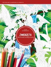 Okładka książki Zwierzęta. Kolorowanie według wzoru. Antystresowe kolorowanki dla dorosłych