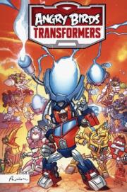 Okładka książki Angry Birds Komiks Transformers