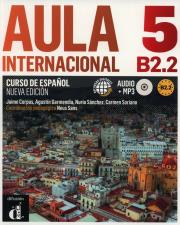 Aula Internacional 5 LO. Podręcznik+CD, nowa edycja. Język h. Autor: Corpas Jaime, Garmendia Agustin, Quintana Sanchez Nuria. Dadada.pl Okładka książki Aula Internacional 5 LO. Podręcznik+CD, nowa edycja. Język h