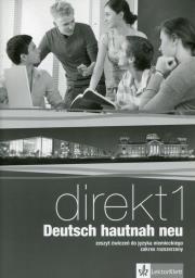Direkt 1 Deutsch hautnah neu Zeszyt ćwiczeń z płytą CD Zakres rozszerzony. Autor: Giorgio Motta, Beata Ćwikowska. Dadada.pl Okładka książki Direkt 1 Deutsch hautnah neu Zeszyt ćwiczeń z płytą CD Zakres rozszerzony