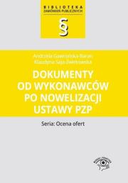 Okładka książki Dokumenty od wykonawców po nowelizacji ustawy Pzp