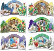 Opakowanie Karnet B6 Boże Nar. Szopka 3D Religia (10sz) MIX