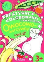 Kolorowanka Owocowo-warzywny świat. Autor: praca zbiorowa. Dadada.pl Okładka książki Kolorowanka Owocowo-warzywny świat