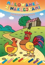 Okładka książki Malowanka z naklejkami. Zwierzęta domowe