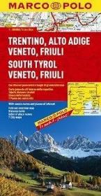 Mapa Drogowa Marco Polo. Tyrol, Wenecja 1:300 000. Autor: praca zbiorowa. Dadada.pl Okładka książki Mapa Drogowa Marco Polo. Tyrol, Wenecja 1:300 000
