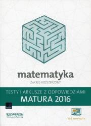 Matematyka. Matura 2016. Testy i arkusze. Zakres rozszerzony. Autor: Orlińska Marzena. Dadada.pl Okładka książki Matematyka. Matura 2016. Testy i arkusze. Zakres rozszerzony
