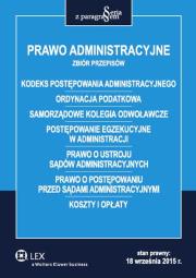 Okładka książki Prawo administracyjne Zbiór przepisów