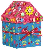 Opakowanie Pudełko domek niebieski