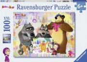 Okładka książki Puzzle 100 el. XXL Masza i Niedźwieź