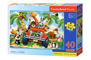 Opakowanie Puzzle 40 maxi - Pluszaki na Safari CASTOR