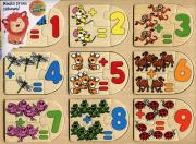 Opakowanie Puzzle drewniane układanka do nauki liczenia z dodawaniem