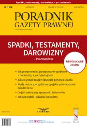 Opakowanie Spadki testamenty darowizny po zmianach