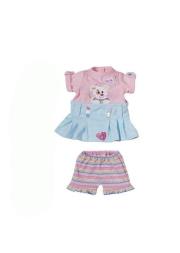 Opakowanie Ubranko dla lalki my little Baby born Dress Collection różowo-niebieskie