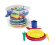 Zestaw naczyń w pojemniku Dining-Set 48 części. Wydawca: Viking Toys. Dadada.pl Opakowanie Zestaw naczyń w pojemniku Dining-Set 48 części