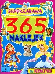 Okładka książki 365 wesołych naklejek dla dziewczynek