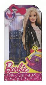 Opakowanie Barbie ubranko top jeans z brokatem