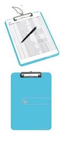 Opakowanie Deska z przyciskiem A4 niebieski transparentny