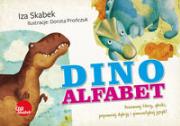 Dinoalfabet. Autor: Skabek Izabela. Dadada.pl Okładka książki Dinoalfabet