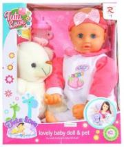 Opakowanie Duża miękka lalka Bobas w ubranku z misiem 50 cm