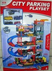 Opakowanie Garaż 4 poziomy z windą + 5 pojazdów