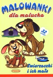 Malowanki dla malucha - Zwierzaki i ich małe. Autor: Opracowanie zbiorowe. Dadada.pl Okładka książki Malowanki dla malucha - Zwierzaki i ich małe
