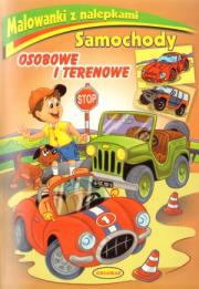 Malowanki z nalepkami - Samochody osobowe. Autor: Praca zbiorowa. Dadada.pl Okładka książki Malowanki z nalepkami - Samochody osobowe