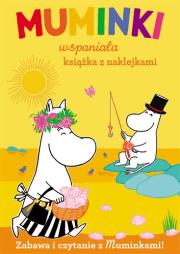 Okładka książki Muminki. Wspaniała książka z naklejkami