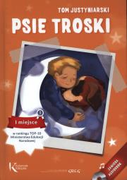 Psie troski kolor TW + audiobook GREG. Autor: Tom Justyniarski. Dadada.pl Okładka książki Psie troski kolor TW + audiobook GREG