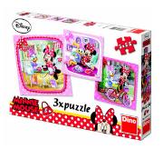 Puzzle 3x55 Minnie odwiedza Daisy DINO. Wydawca: Dino Toys. Dadada.pl Opakowanie Puzzle 3x55 Minnie odwiedza Daisy DINO