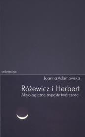 Różewicz i Herbert. Autor: Adamowska Joanna. Dadada.pl Okładka książki Różewicz i Herbert