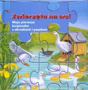 Okładka książki Zwierzęta na wsi. Moja pierwsza książeczka z obrazkami i puzzlami