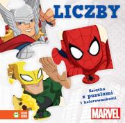 Okładka książki Avengers z puzzlami Liczby